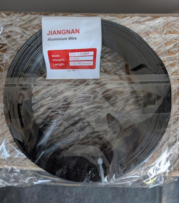 Aluminium bonsai draad 1.5mm 105 mtr 500gr