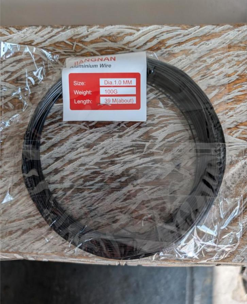 Aluminium bonsai draad 1.0mm 3 mtr