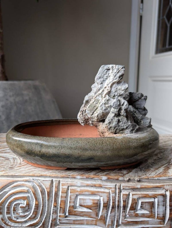 Bonsai pot met rots 23 x 15 x 5