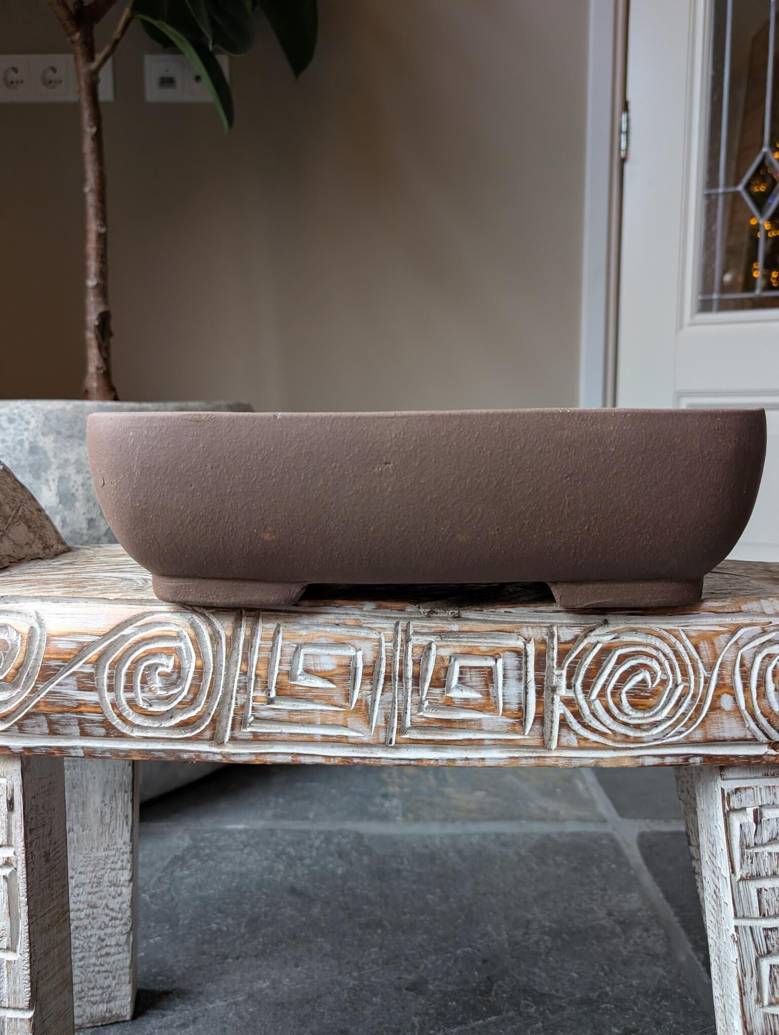 Bonsai pot 32.4 x 25 x 9.5 ongeglazuurd