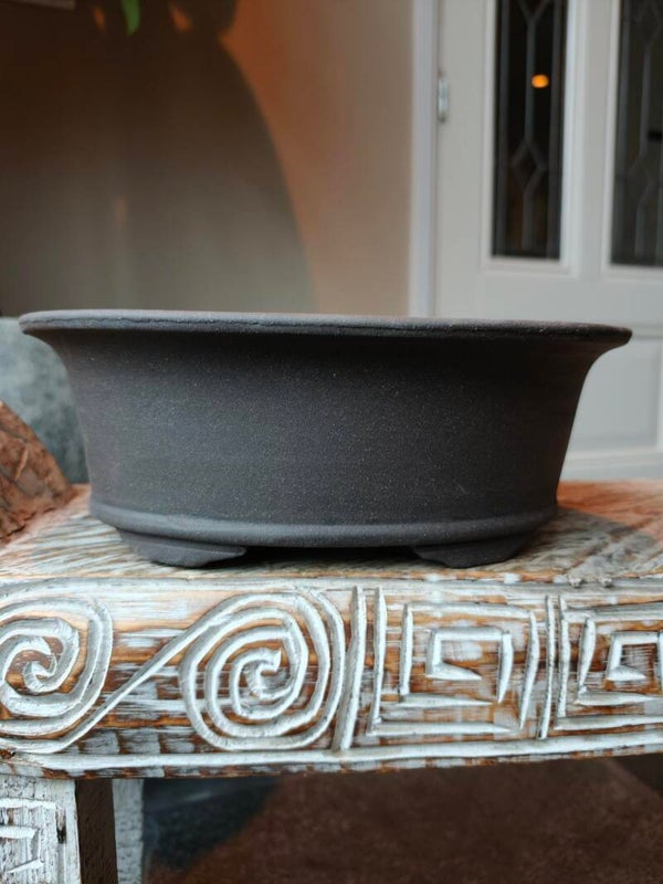 Bonsai pot ovaal ongeglazuurd 22.6 x 15.3 x 7.7
