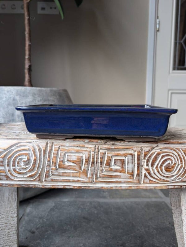 Bonsai Pot Geglazuurd Blauw 24.7 x 16.5 x 5.7