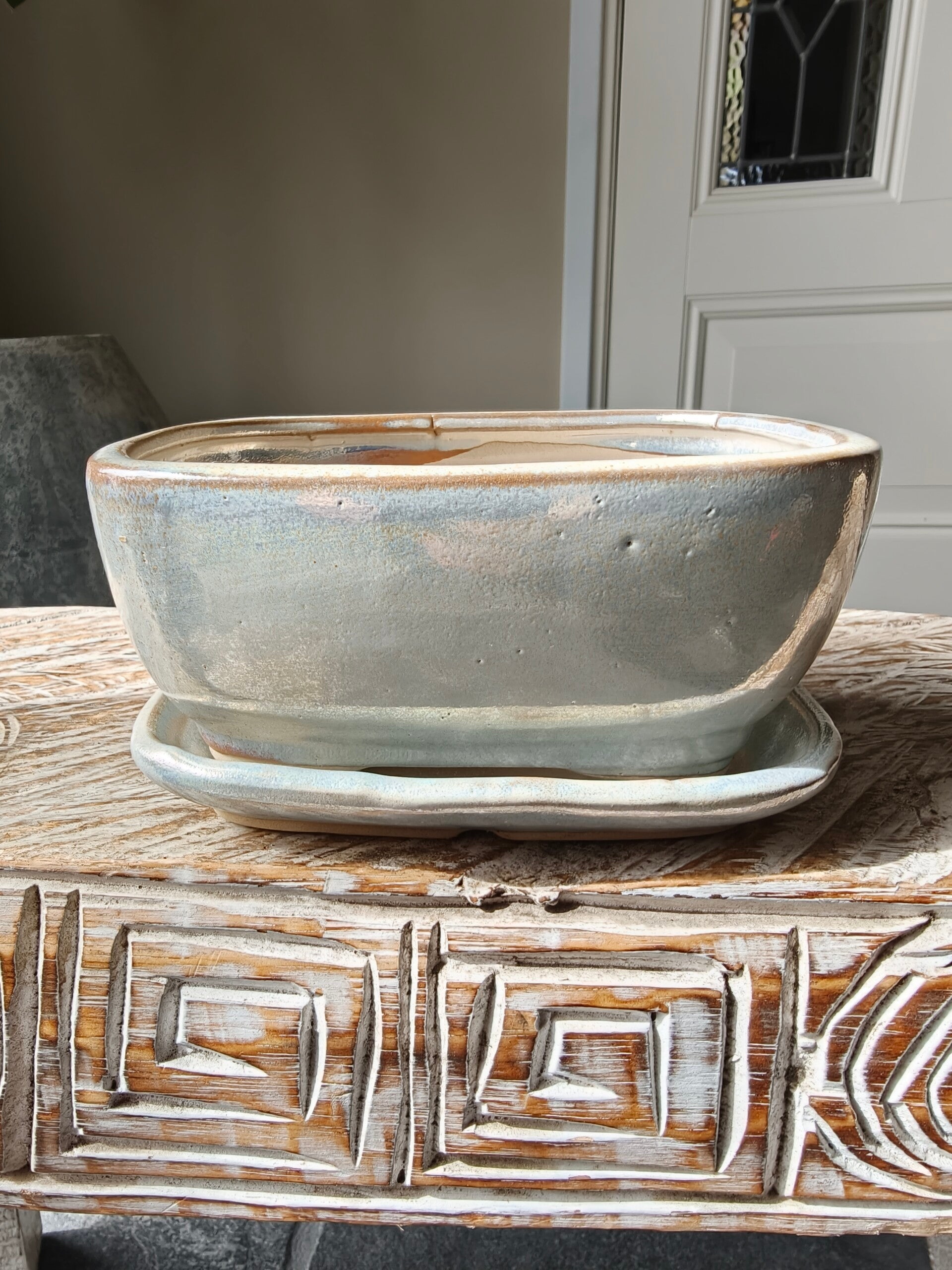 Bonsai pot met schotel 16 x 12.5 x 7