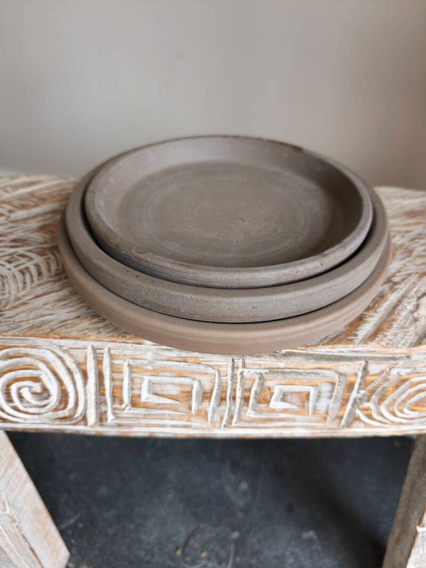 set van 3 plant / bonsai onder schotel