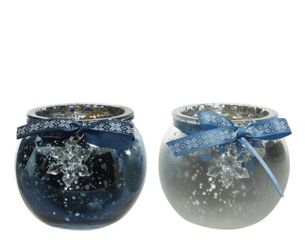 theelichthouder snowflake dia8x7cm