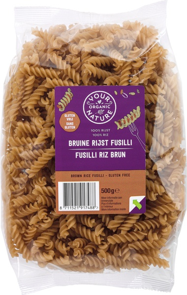 Bruine rijst fusilli