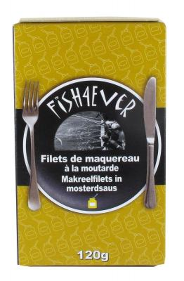 Fish 4 ever makreelfilets in mosterdsaus 120gr