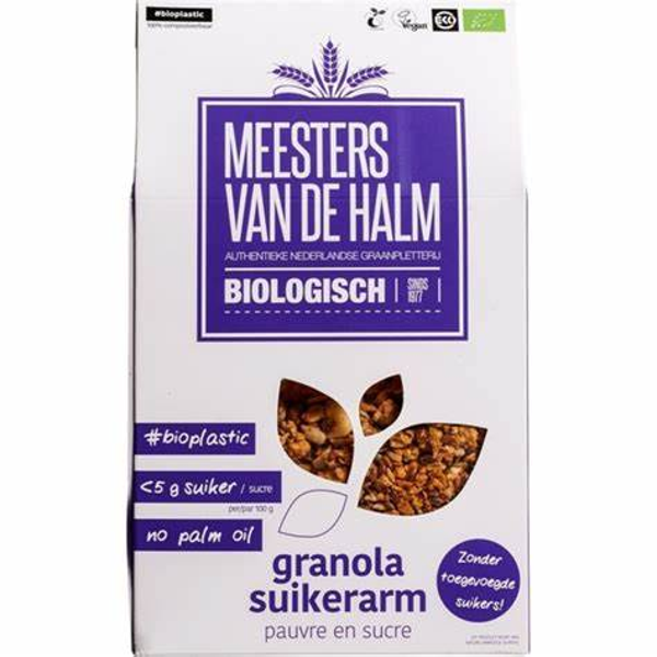 Meesters van de halm Granola suikerarm