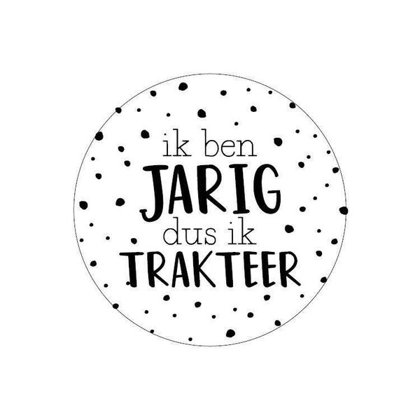 Sticker: Ik ben jarig dus ik trakteer