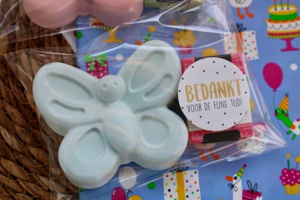 Vlinder stoepkrijt traktatie