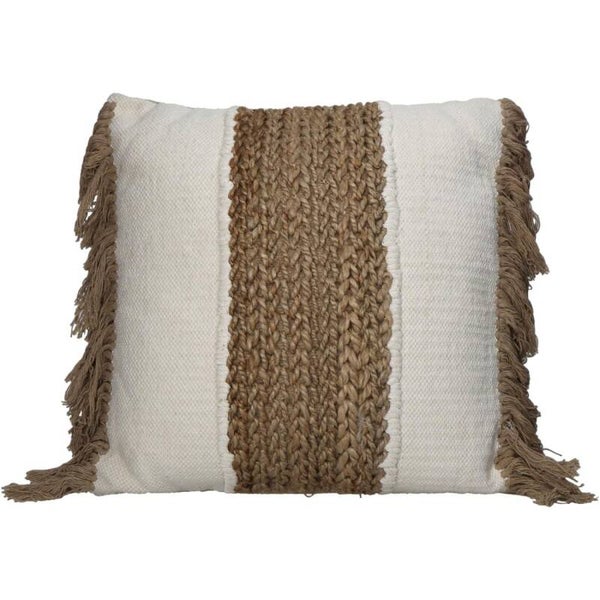 Ivoorkleurig katoenen kussen 45x45cm