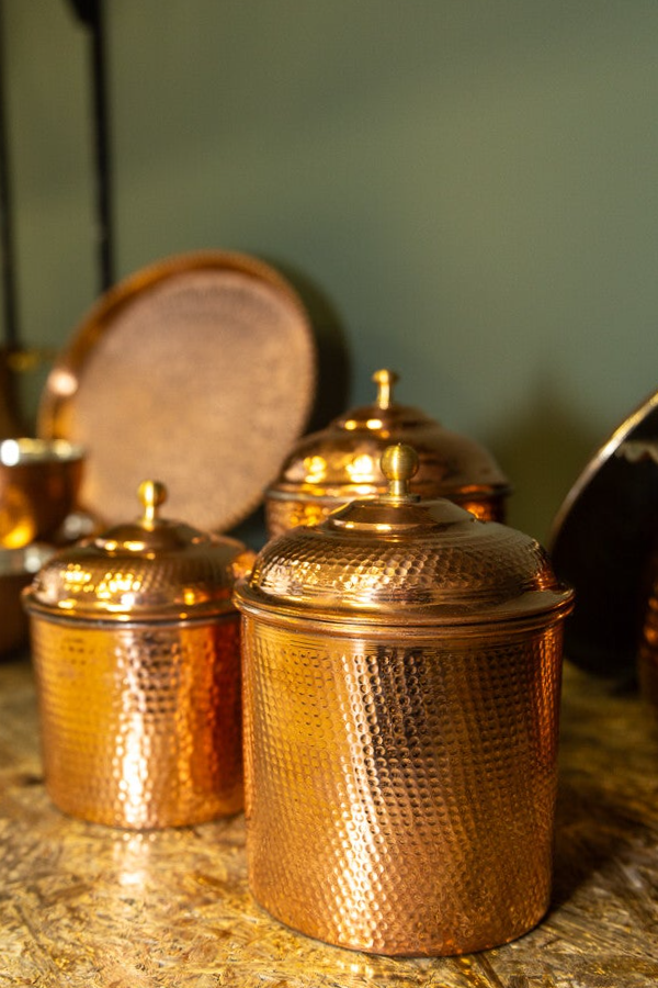 Ons unieke kopere servies handgemaakt Perzisch