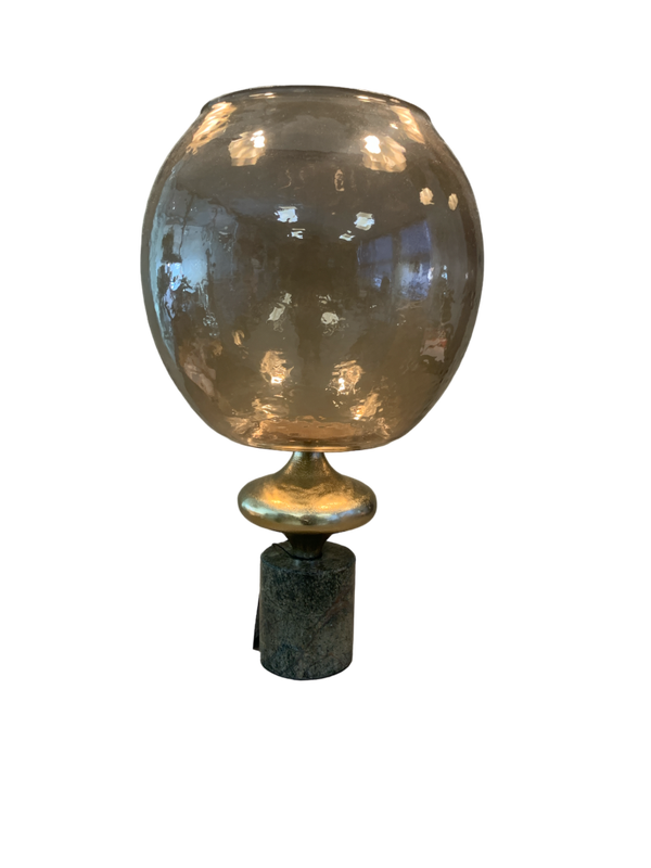 Hurricane w/brownluster glass
