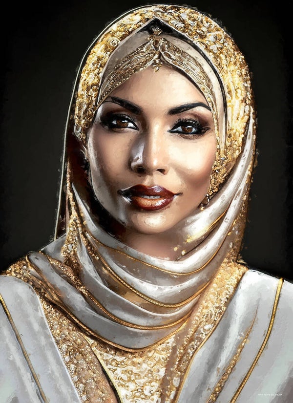 Perzisch women portret #2 schilderij