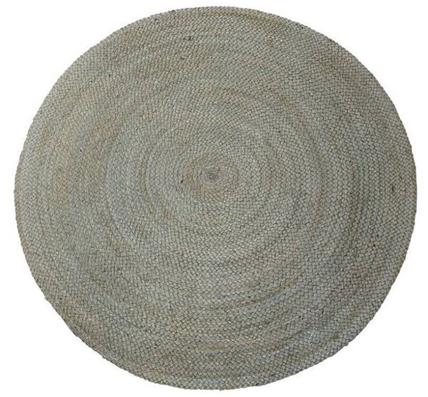Vloerkleed jute rond ø 120 cm Pale Aqua