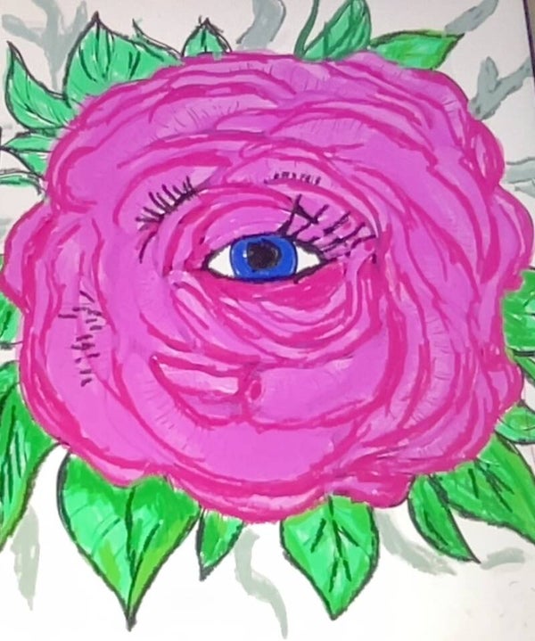 La rose qui regarde
