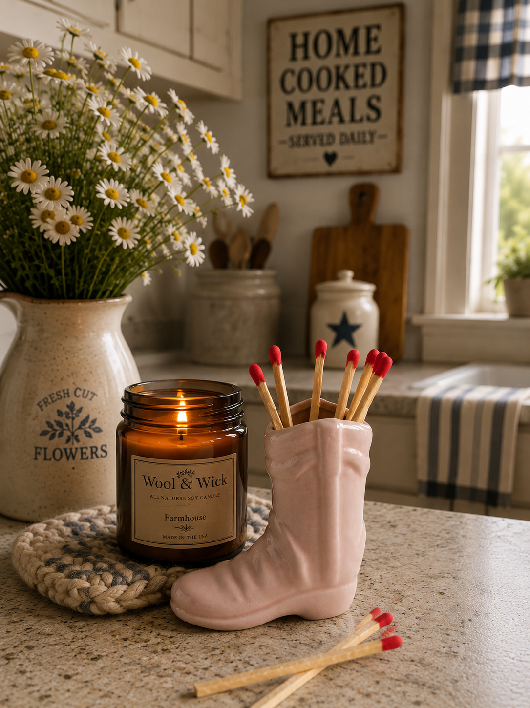 Cowboy Boot Matchstick Holder