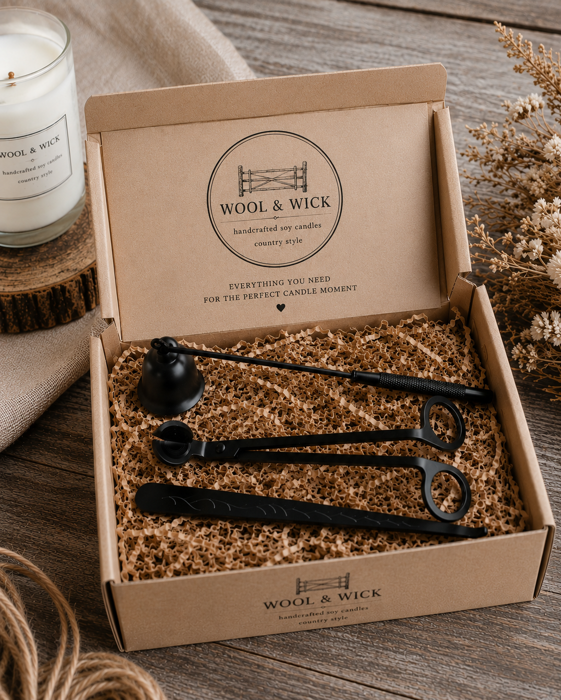 Rustic Candle Accessory Kit