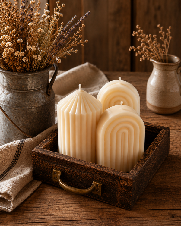 Country Draw Candle Holder