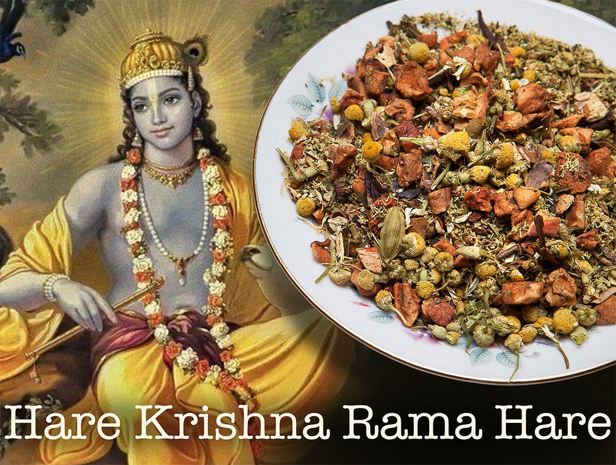 "Hare Krishna's blessing tea"