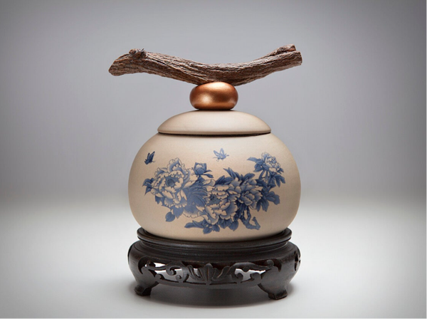 Oogstrelende bewaarpot "Blue"