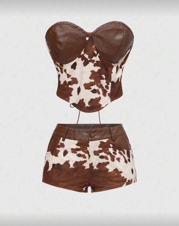 2 piece cow girl outfit
