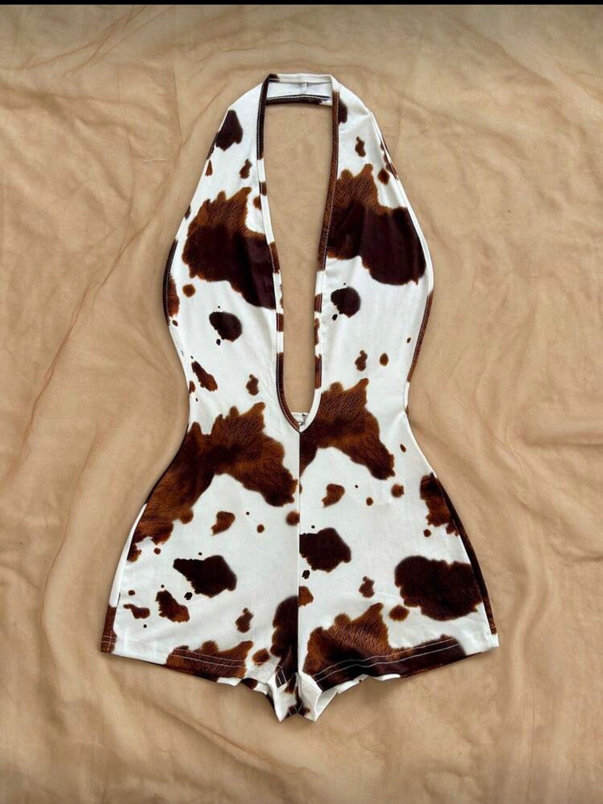 Cow print one piece