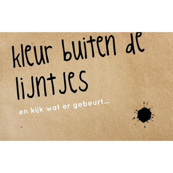 ZINVOL.NU | Postkaart A24: Kleur buiten de lijntjes en kijk wat er gebeurt