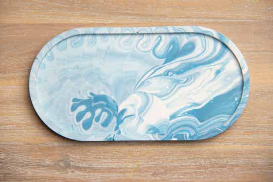 Handgemaakt schaaltje - Ovaal - Sea