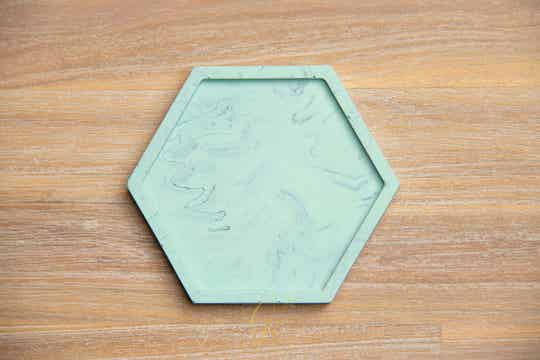 Handgemaakte onderlegger - zeshoek - Vintgar