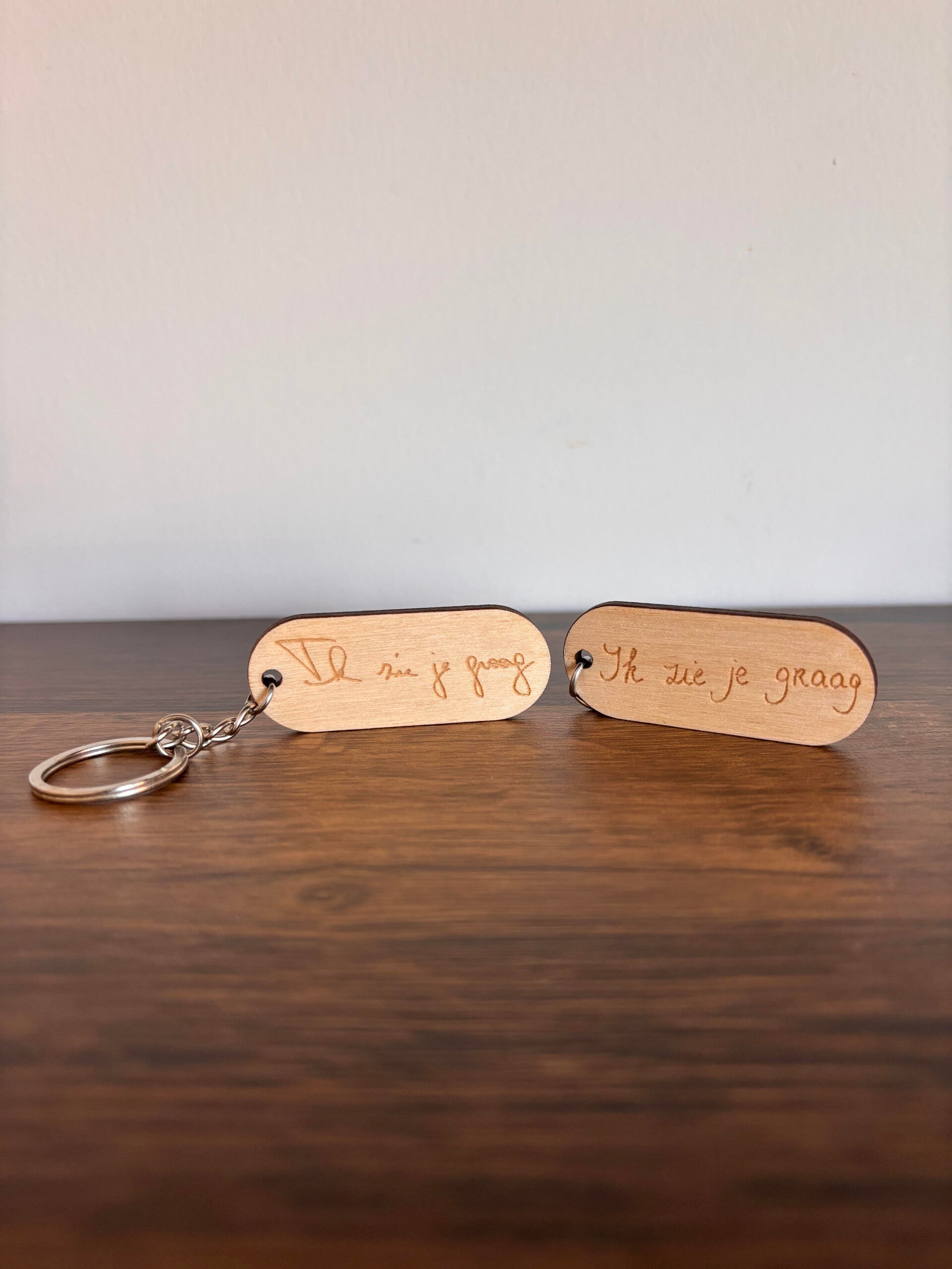 Sleutelhanger - Ik zie je graag - handgeschreven