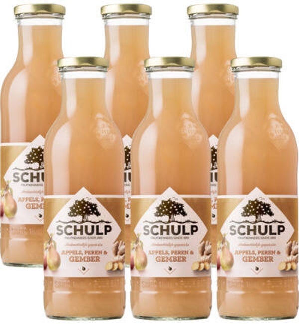 Schulp Appel, Peer & Gembersap 6 pack (6x 750ml)