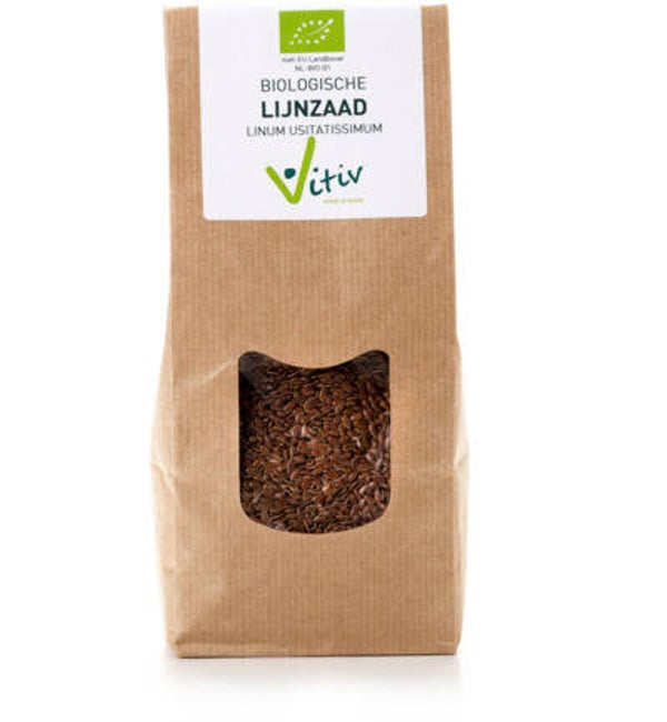Vitiv Lijnzaad heel bio (500g)