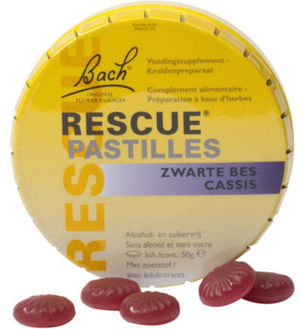 Bach Rescue pastilles zwarte bes (50g)