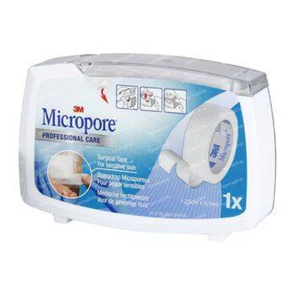 3M Micropore hechtpleister 1.25 x 9.14 (1st)
