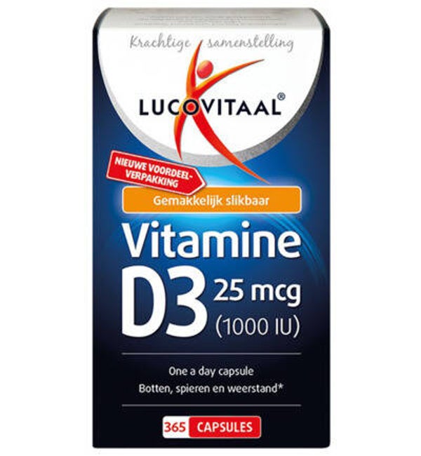 Lucovitaal Vitamine D3 25 mcg (365ca)