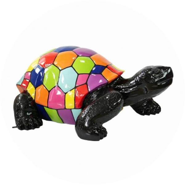 Landschildpad smartie of druip zwart of wit 30 cm