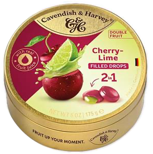CAVENDISH & HARVEY CHERRY-LIME FILLED DROPS 9X175G Art nr. 56643