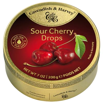 CAVENDISH & HARVEY SOUR CHERRY DROPS 9X200G Art nr. 53406