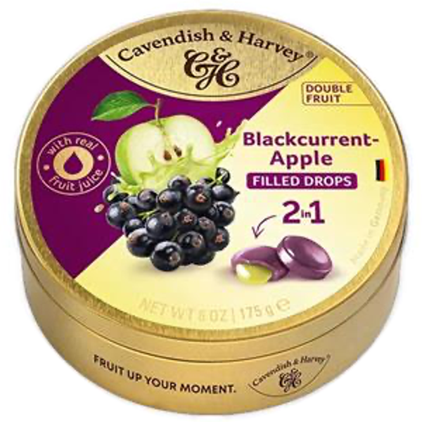 CAVENDISH&HARVEY BLACKC.-APPLE FILLED DROPS 9X175G Art nr. 56642