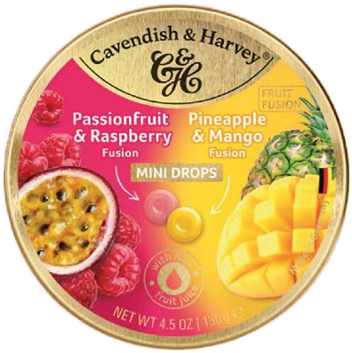 CAVENDISH&HARVEY PASSION/RASP - PINE/MANGO 11X130G