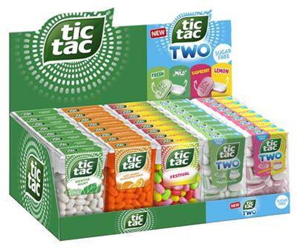 FERRERO DISPLAY TIC TAC P40 stuks CLASSIC & TIC TAC TWO