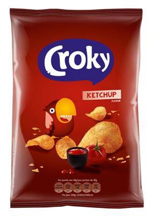 CROKY CHIPS KETCHUP 12X100G Art nr. 25292