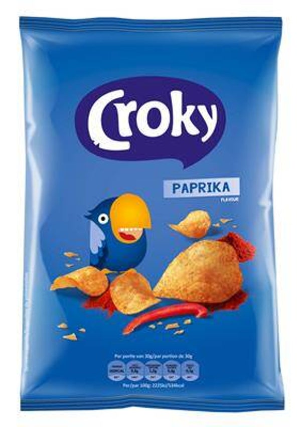 CROKY CHIPS PAPRIKA 12X100G Art nr. 23968