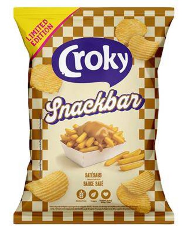CROKY SNACKBAR SATÉSAUS 12X130G Art nr. 56934