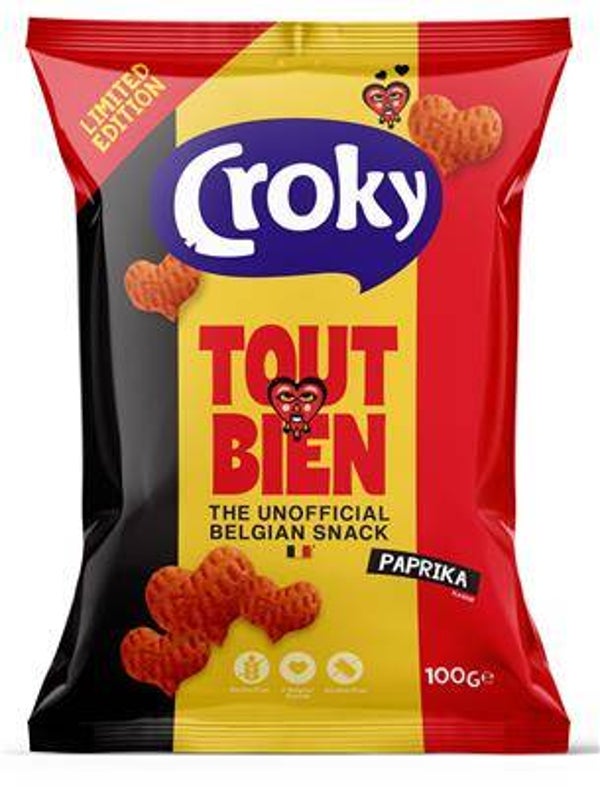 CROKY TOUT BIEN HARTJES PAPRIKA 12X100G Art nr. 57042