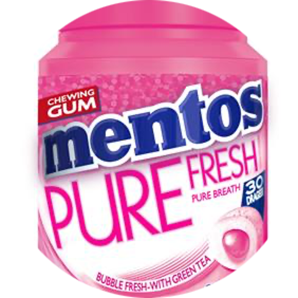 MENTOS GUM BOTTLE PURE FRESH BUBBLE FRESH X6 Art nr. 44303