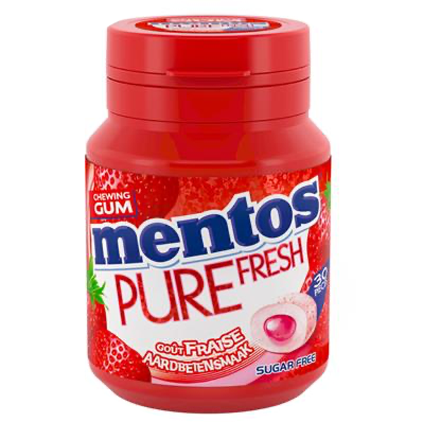 MENTOS GUM BOTTLE PURE FRESH STRAWBERRY X6 Art nr. 44301