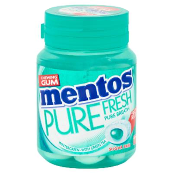 MENTOS GUM BOTTLE PURE FRESH WINTERGREEN X6 Art nr. 27012