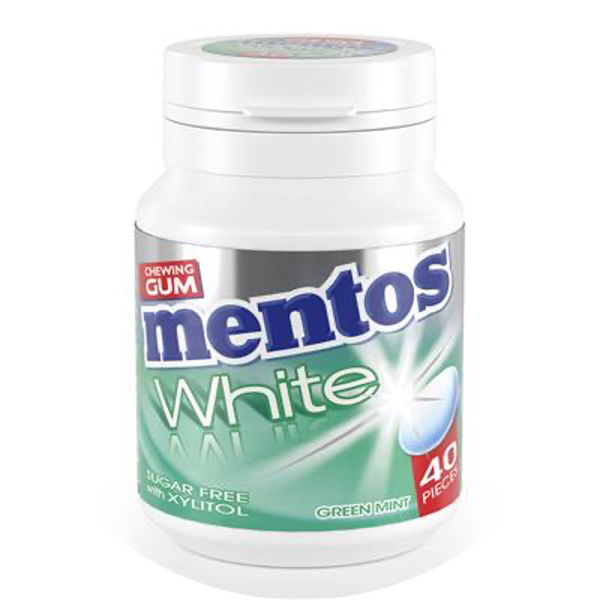 MENTOS GUM BOTTLE WHITE GREEN MINT X6 Art nr. 26231